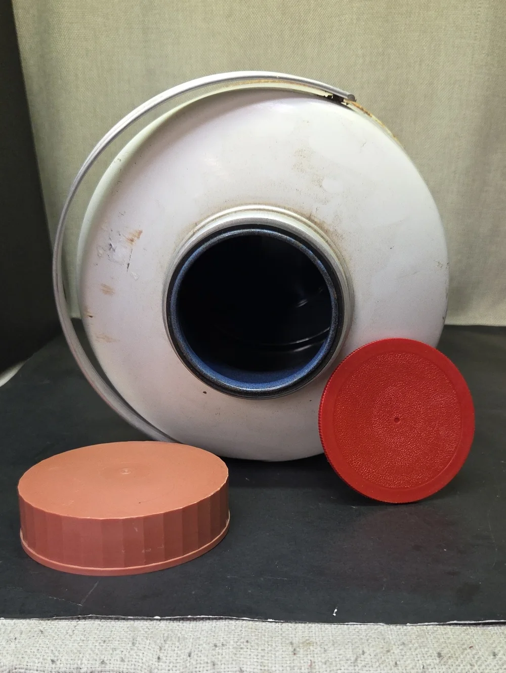 Vintage‎ Thermos Outing Picnic Set Red Tan